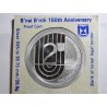 Israel 2 New Sheqalim 1992 150 LET B'nai B'rith Ag RRRR PROOF čŠU005