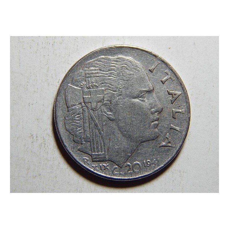 Itálie 20 Centesimi 1941 magnetická XF č37043 Itálie 20 Centesimi 1941 magnetická XF č37043