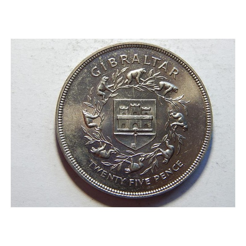 Gibraltar 25 Pence 1977 UNC č36335 Gibraltar 25 Pence 1977 UNC č36335