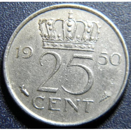Nizozemí 25 Cents 1950 XF č33472