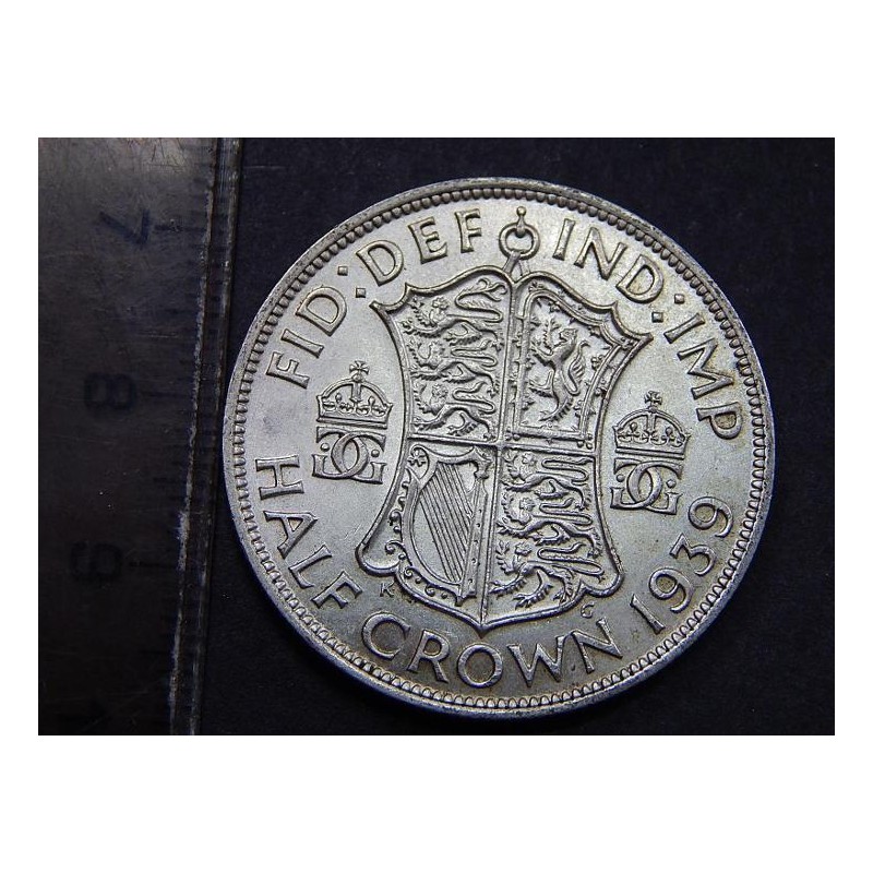 Anglie ½ Crown 1939 Ag UNC-BU č36120 