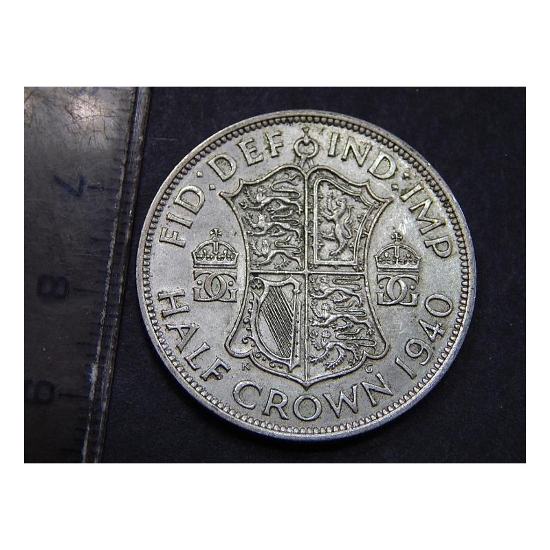 Anglie ½ Crown 1940 Ag UNC-BU č36119 