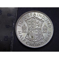 Anglie ½ Crown 1945 Ag UNC-BU č36109 