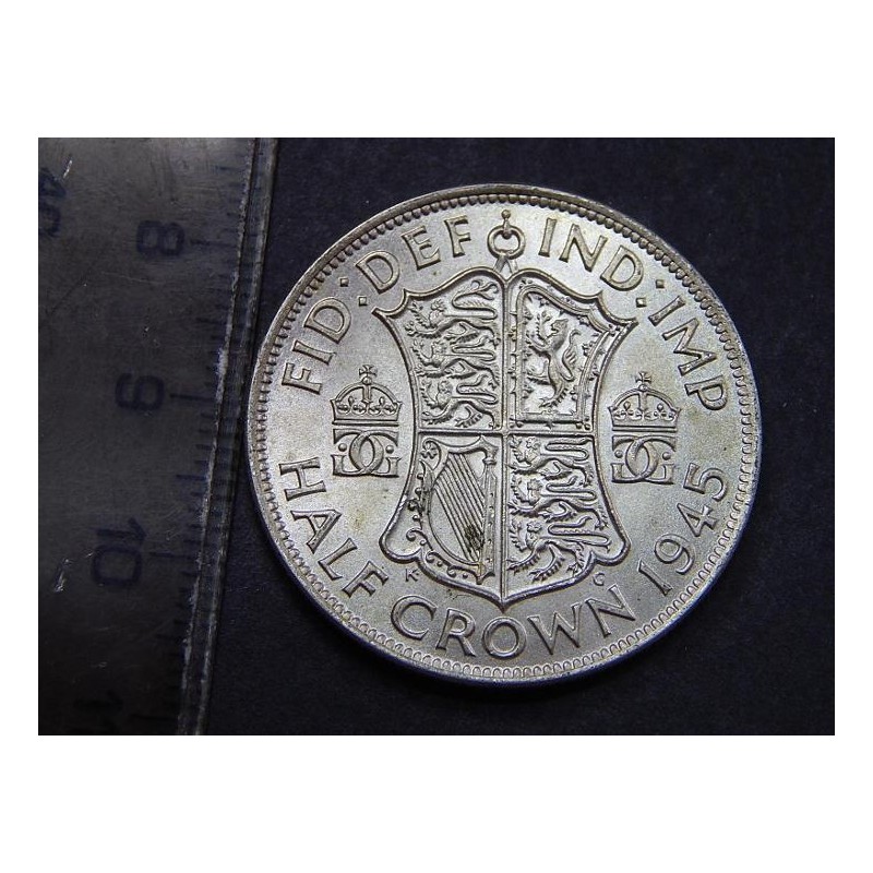 Anglie ½ Crown 1945 Ag UNC-BU č36109 