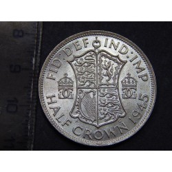 Anglie ½ Crown 1945 Ag UNC-BU č36102 