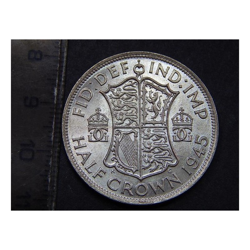 Anglie ½ Crown 1945 Ag UNC-BU č36102 