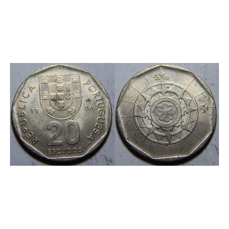 Portugalsko 20 Escudos 1986 XF č11416 Portugalsko 20 Escudos 1986 XF č11416