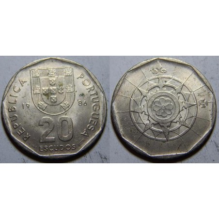 Portugalsko 20 Escudos 1986 XF č11416