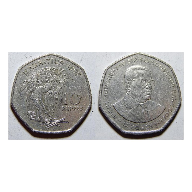 Mauritius 10 Rupees 1997 XF č33956 Mauritius 10 Rupees 1997 XF č33956
