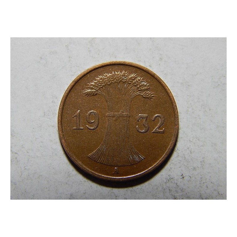 Německo Výmarsko 1 Reichspfenig 1932 A XF č29493