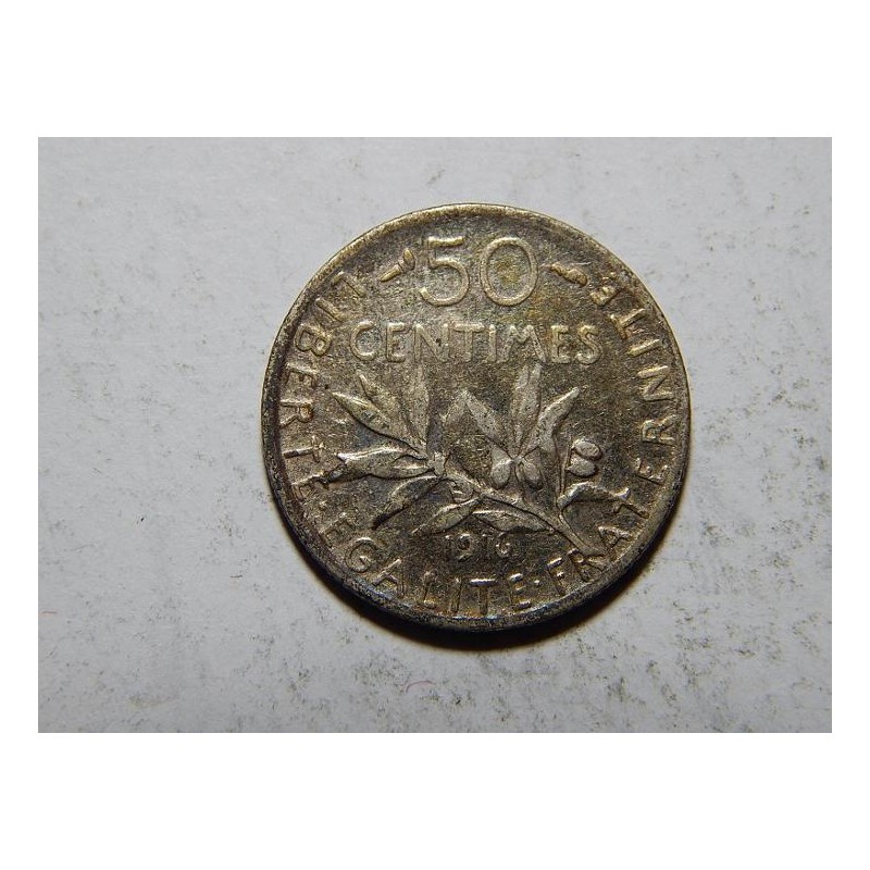 Francie 50 Centimes 1916 VF-XF č21272 Francie 50 Centimes 1916 VF-XF č21272