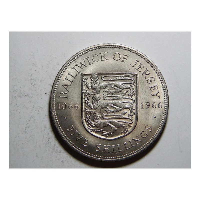 Jersey 5 Shillings 1966 výroční UNC č23004 Jersey 5 Shillings 1966 výroční UNC č23004