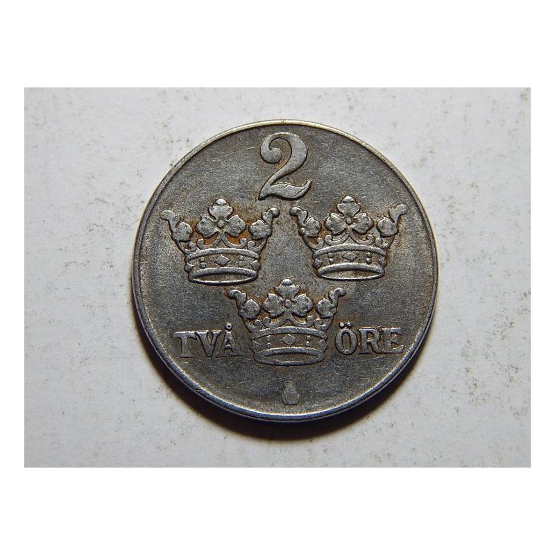 Švédsko 2 Öre 1942 Fe XF-UNC č23147 Švédsko 2 Öre 1942 Fe XF-UNC č23147
