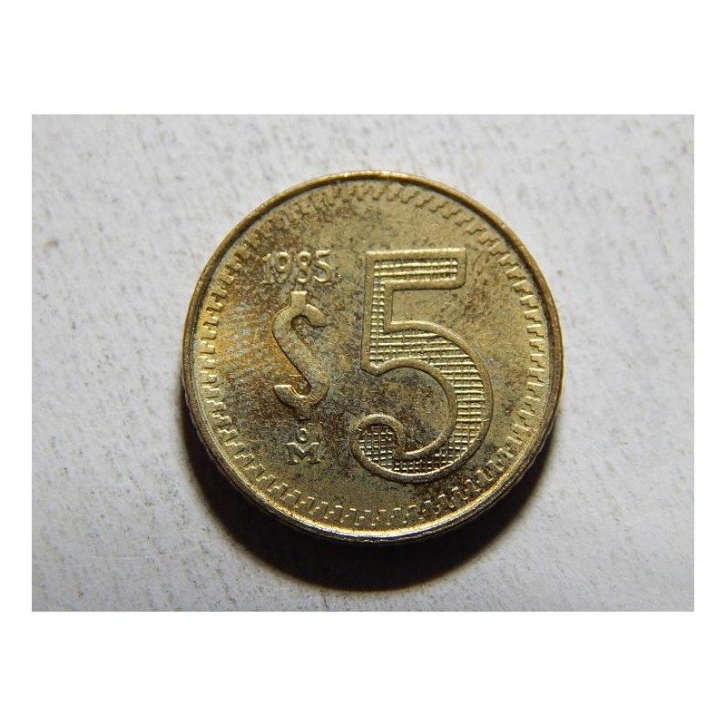 Mexiko 5 Pesos 1985 XF č37114 Mexiko 5 Pesos 1985 XF č37114