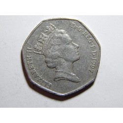 Anglie 50 Pence 1997 VF-XF č21543