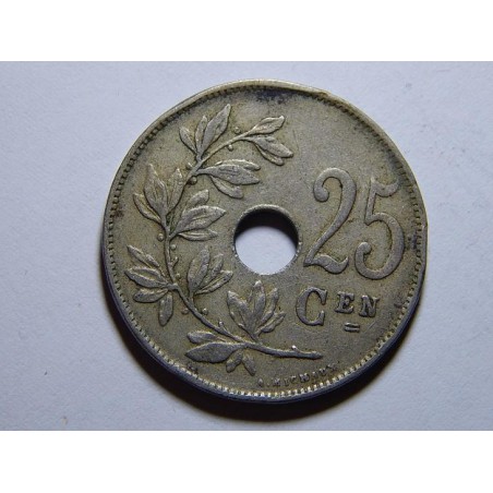 Belgie N. legenda 25 Centimes 1922 XF č30982