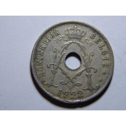 Belgie N. legenda 25 Centimes 1922 XF č30982