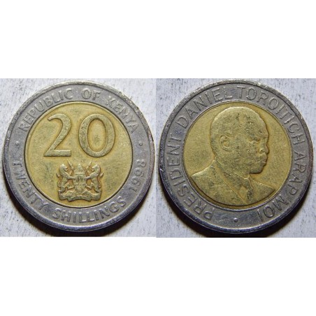 Kenya 20 Shillings 1998 VF-XF č33888