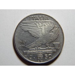 Itálie 50 Centesimi 1940 magnetická XF č37019