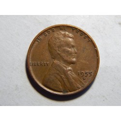 USA 1 Cent 1955 D XF č10146