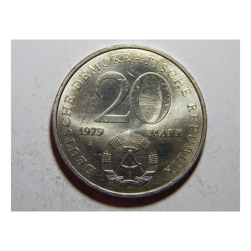 Německo DDR 20 Mark 1979 A 20 jahre DDR UNC č36451 Německo DDR 20 Mark 1979 A 20 jahre DDR UNC č36451