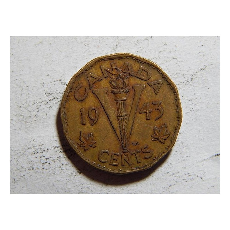 Kanada 5 Cents 1943 XF č38453 Kanada 5 Cents 1943 XF č38453