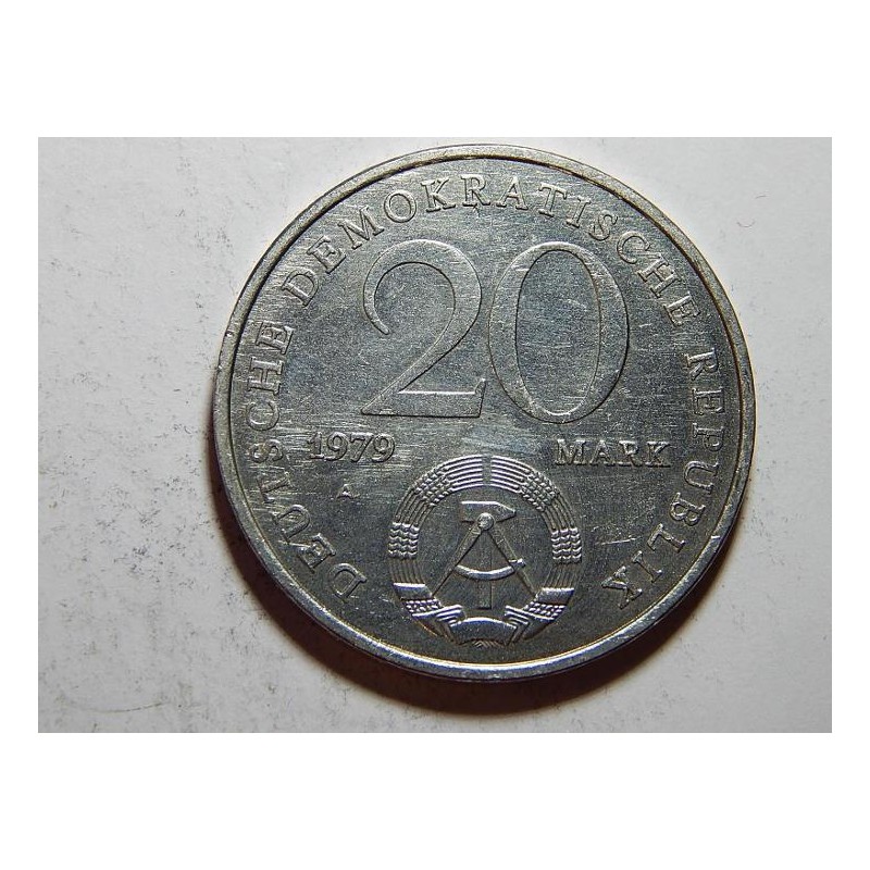 Německo DDR 20 Mark 1979 A 20 jahre DDR UNC č36450 Německo DDR 20 Mark 1979 A 20 jahre DDR UNC č36450