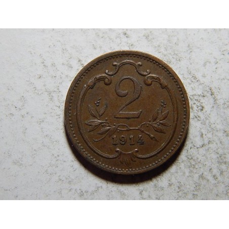 František Josef I. 2 Heller 1914 XF č21497