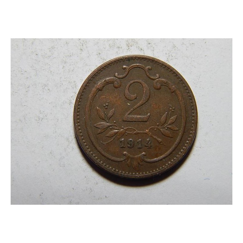 František Josef I. 2 Heller 1914 XF č21099