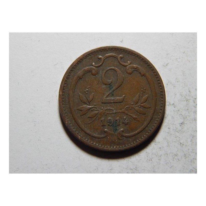 František Josef I. 2 Heller 1914 VF-XF č21132 František Josef I. 2 Heller 1914 VF-XF č21132