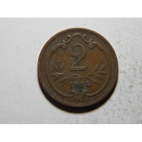 František Josef I. 2 Heller 1914 VF-XF č21132