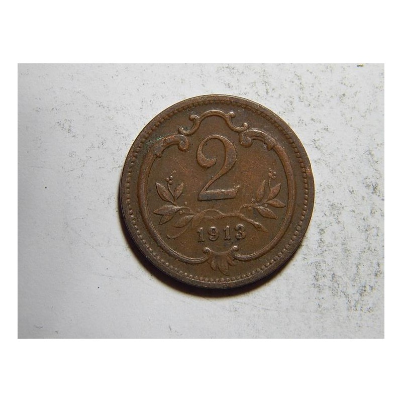 František Josef I. 2 Heller 1913 XF č20397 František Josef I. 2 Heller 1913 XF č20397