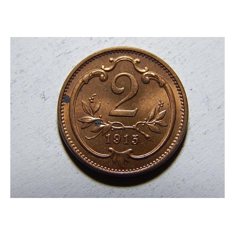 František Josef I. 2 Heller 1915 UNC č28675