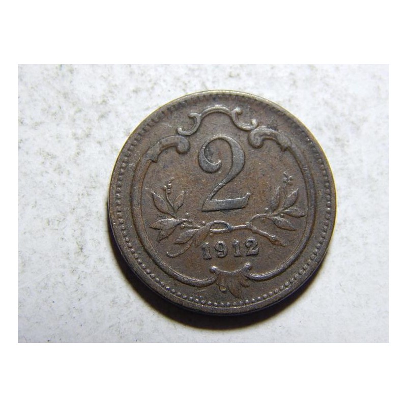 František Josef I. 2 Heller 1912 VF-XF č30307 František Josef I. 2 Heller 1912 VF-XF č30307