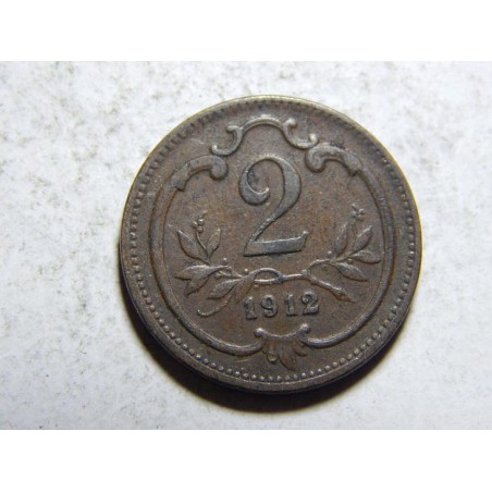 František Josef I. 2 Heller 1912 VF-XF č30307