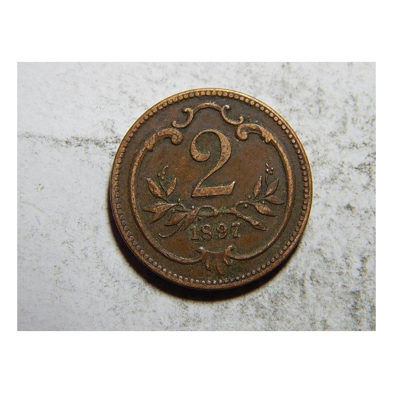 František Josef I. 2 Heller 1897 XF č21000 František Josef I. 2 Heller 1897 XF č21000