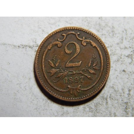 František Josef I. 2 Heller 1897 XF č21000