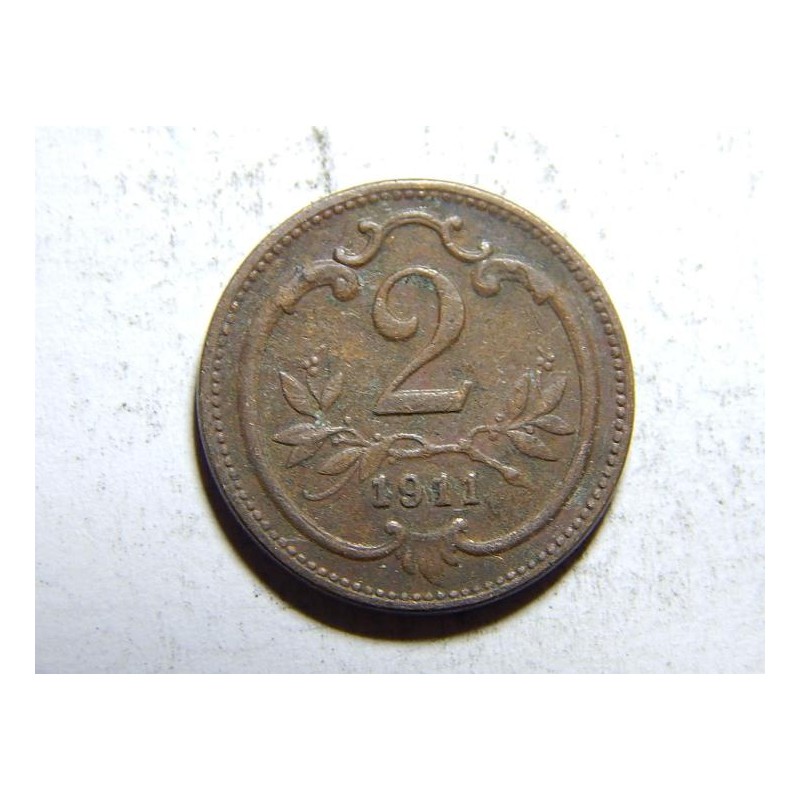 František Josef I. 2 Heller 1911 XF č29475 František Josef I. 2 Heller 1911 XF č29475