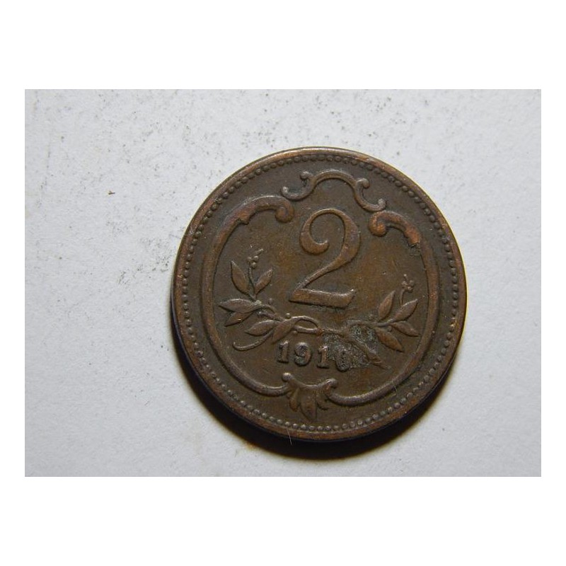 František Josef I. 2 Heller 1910 VF-XF č29841 František Josef I. 2 Heller 1910 VF-XF č29841