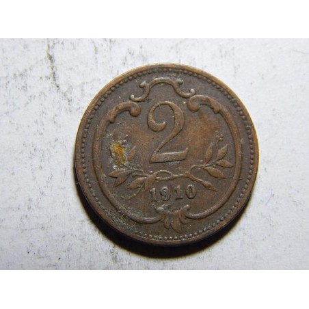 František Josef I. 2 Heller 1910 VF-XF č29479 (1)