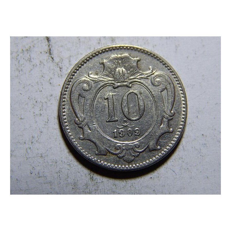 František Josef I. 10 Heller 1909 XF č29492 František Josef I. 10 Heller 1909 XF č29492