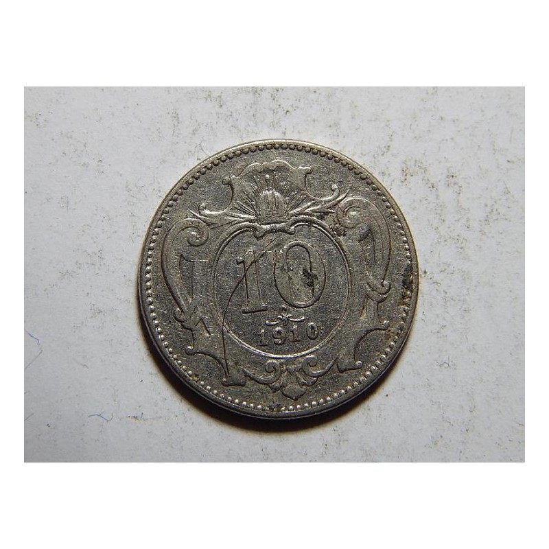 František Josef I. 10 Heller 1910 XF č21109 František Josef I. 10 Heller 1910 XF č21109