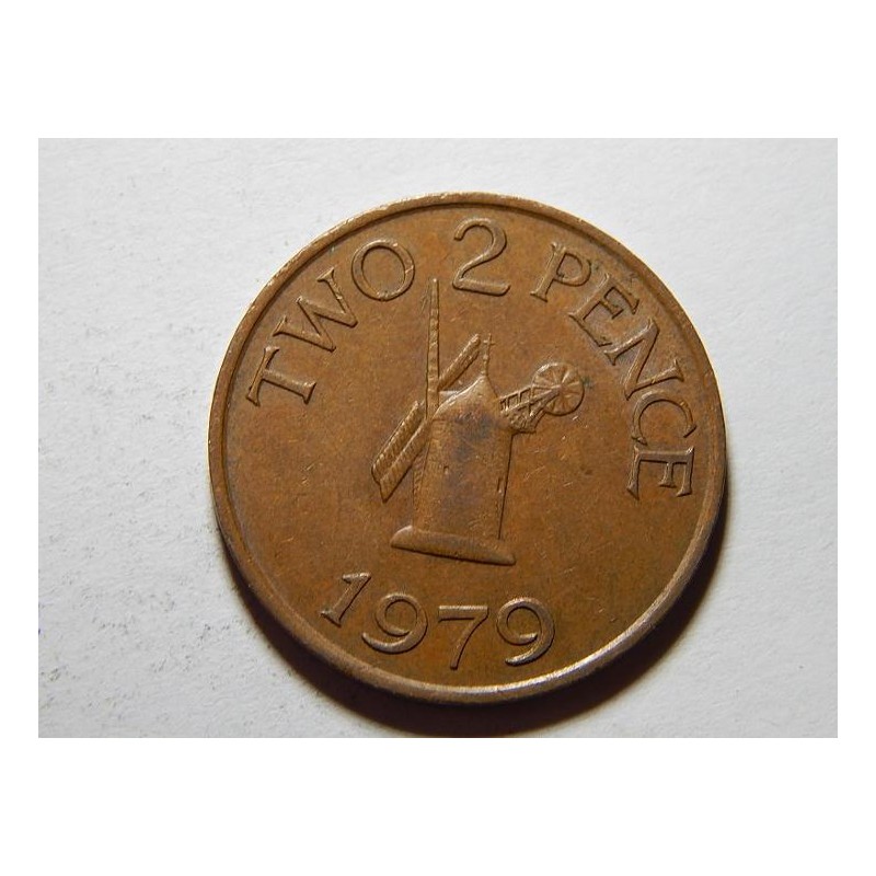 Guernsey 2 Pence 1979 RR XF č31177 Guernsey 2 Pence 1979 RR XF č31177