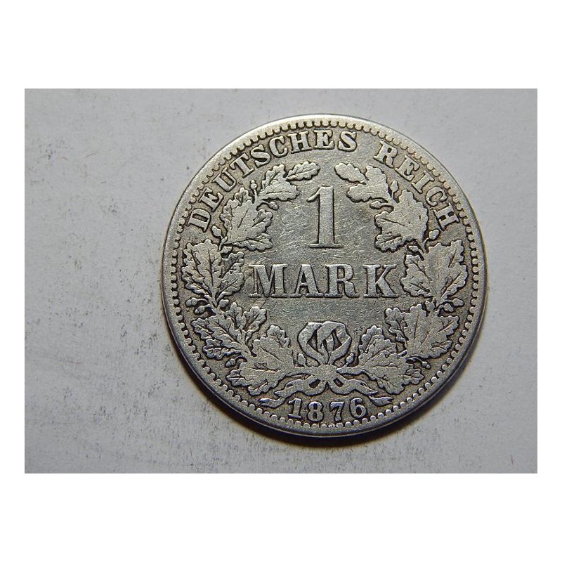 Německo Císařství 1 Mark 1876 A Ag VF č27448 Německo Císařství 1 Mark 1876 A Ag VF č27448