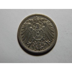 Německo Císařství 5 Pfenig 1908 D XF č29758
