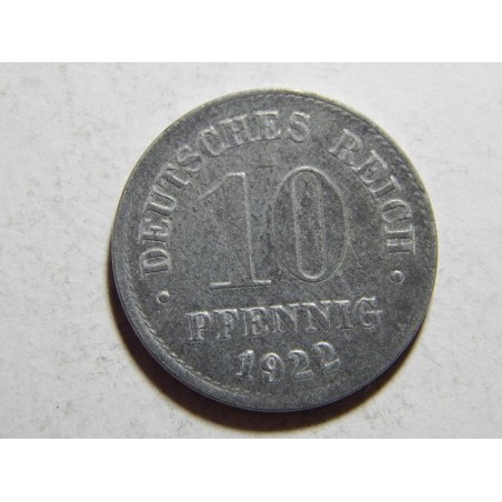 Německo Císařství 10 Pfenig 1922 UNC č29454