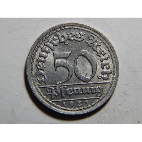 Německo Výmarsko 50 Pfennig 1921 F UNC č37730