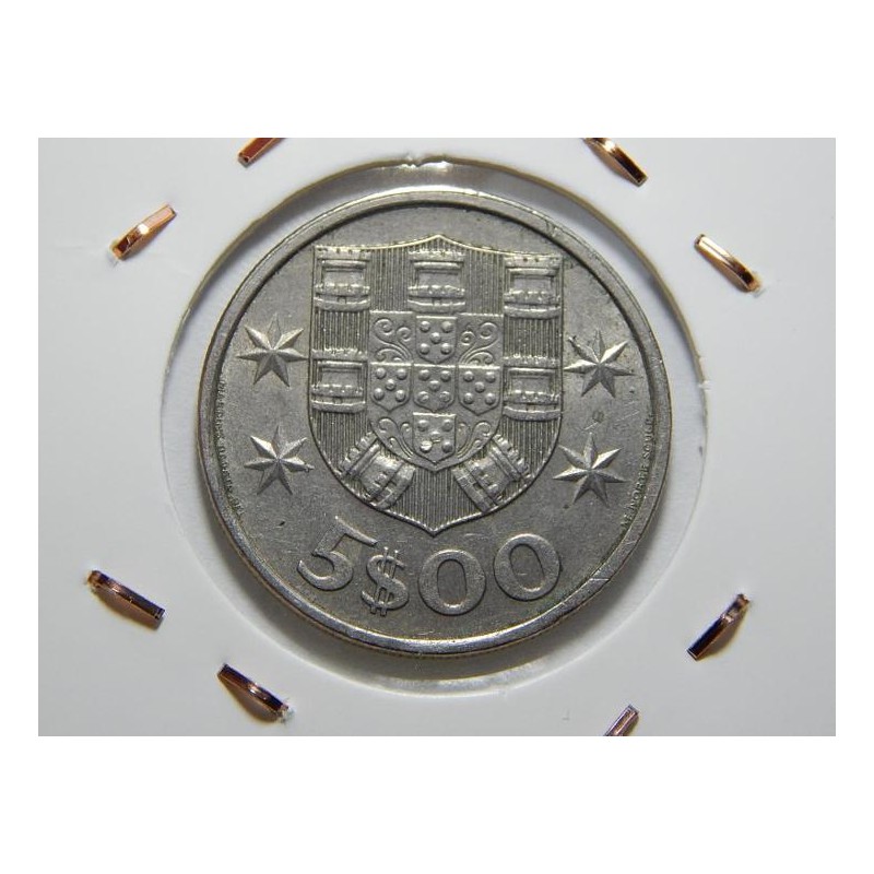 Portugalsko 5 Escudos 1985 XF-UNC č00317 Portugalsko 5 Escudos 1985 XF-UNC č00317