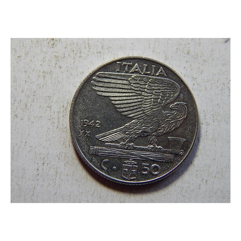 Itálie 50 Centesimi 1942 Magnetická UNC č33889 Itálie 50 Centesimi 1942 Magnetická UNC č33889
