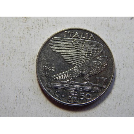 Itálie 50 Centesimi 1942 Magnetická UNC č33889